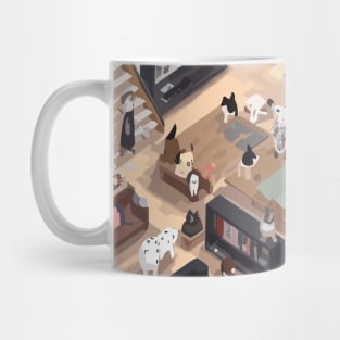 isometric Cat shop Mug